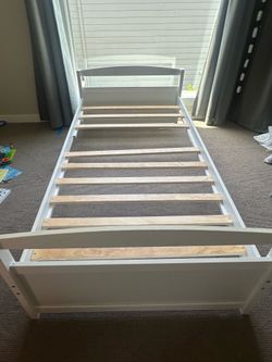 White Twin Trundle Bed