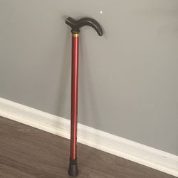 FOLDING ADJUSTABLE HEIGHT WALKING CANE IN RED BRAND NEW AND SUPPORTS UP TO 300LBS IN WEIGHT