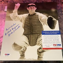 PSA DNA RICK FERRELL SIGNED RARE FULL NAME 8x10 BASEBALL PHOTO