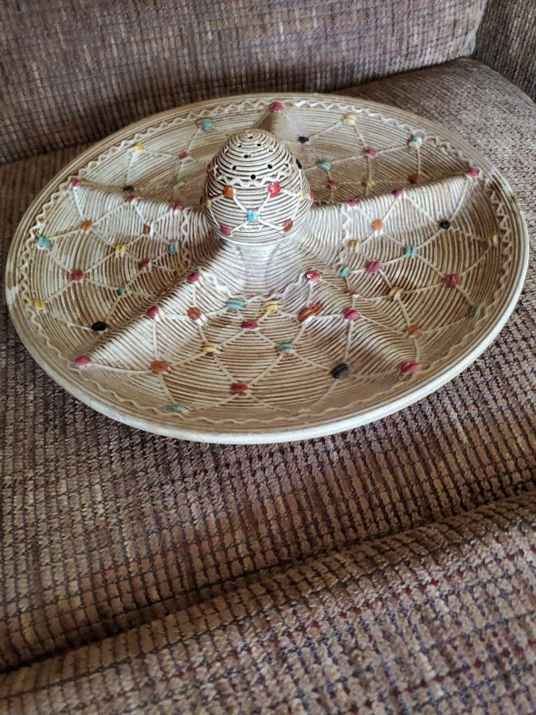 Tilso Hand Painted Divided Serving Plate
