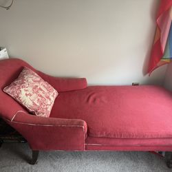 Red Chaise Lounge Chair