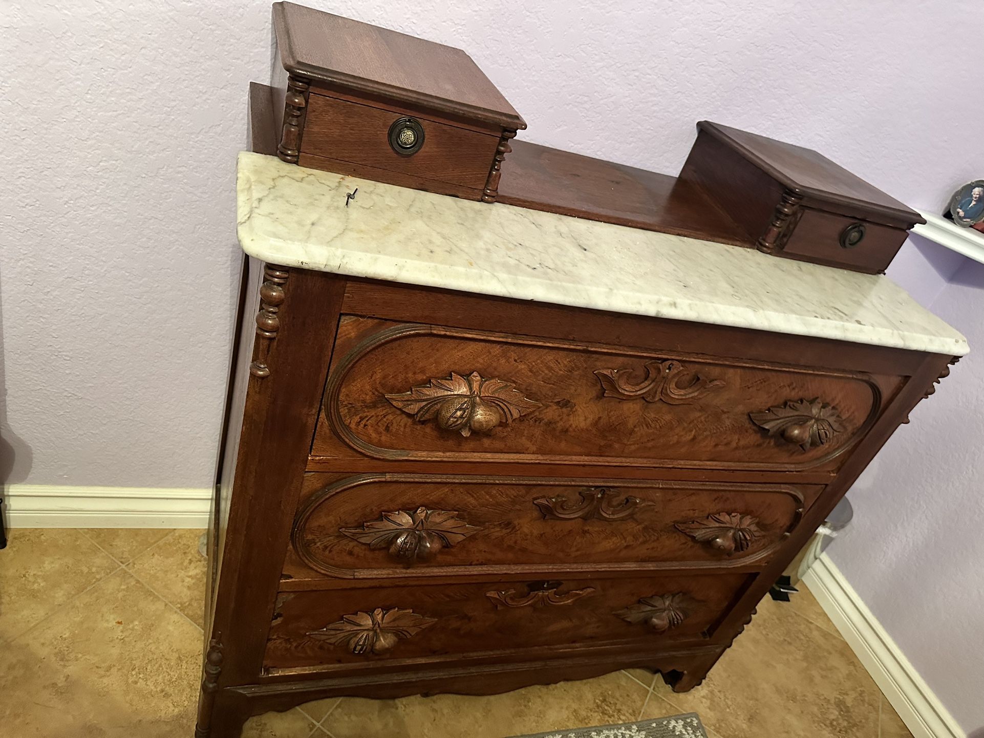 Antique Marble Top Dresser
