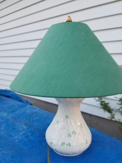 Belleek large Daisy porcelain table lamp