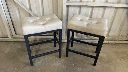 24 in Faux Leather Beige Barstools 1 pc