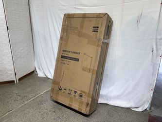 NEW! WELLFOR Rosa Tri-View Mirror Medicine w/ Reversible Door Model # ROSA1636MC-LR