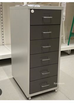 Drawer nightstand NEW assembled File Cabinet Ikea METAL  Office Cabinet Office Supply Makeup Storage Artist Supply Storage