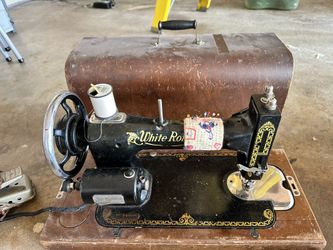 Antique White Rotary Sewing Machine