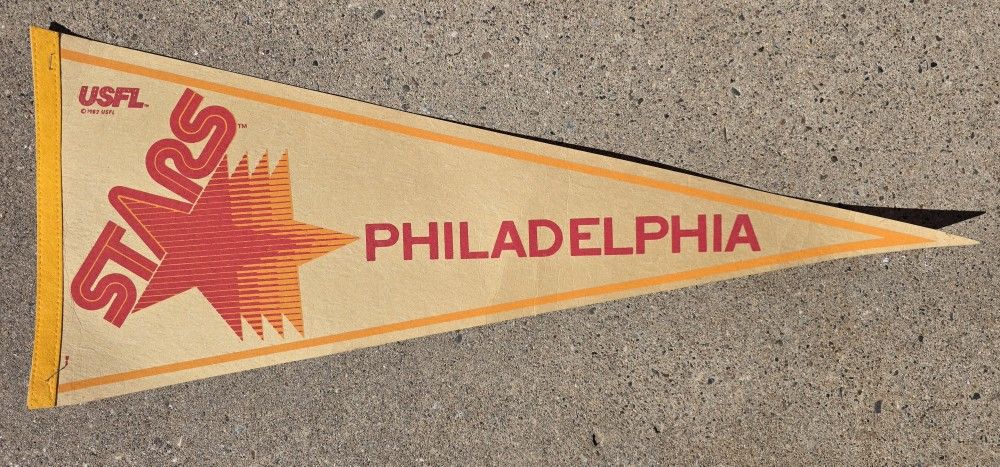 Vintage The Philadelphia Stars USFL Pennant