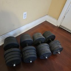 2 Sets 66 Lbs Adjustable Dumbbell Weights 