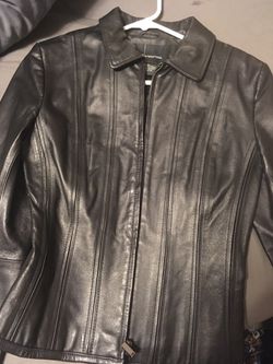Womens XS Real Leather Jacket Coat