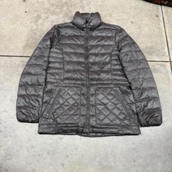 vintage polo ralph lauren lightweight grey puffer jacket size small WOMENS