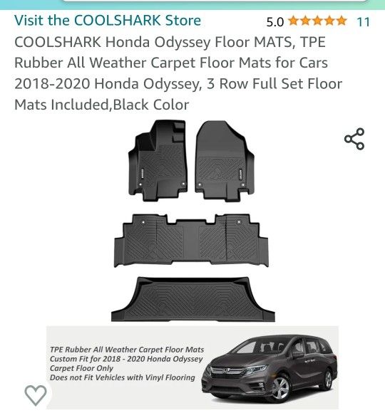 Honda Odyssey Floor Mats