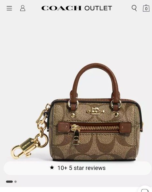 Mini Rowan Satchel Bag Charm In Signature Canvas