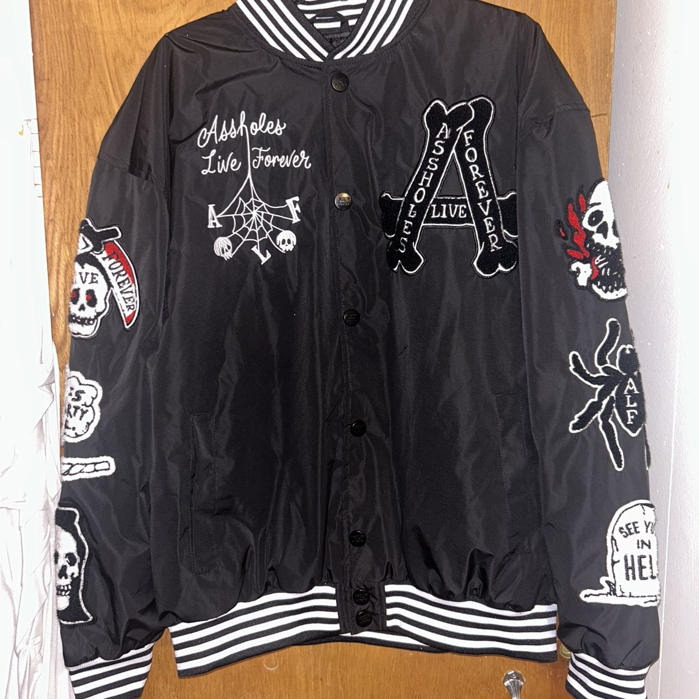 Assholes Live Forever Letterman Jacket