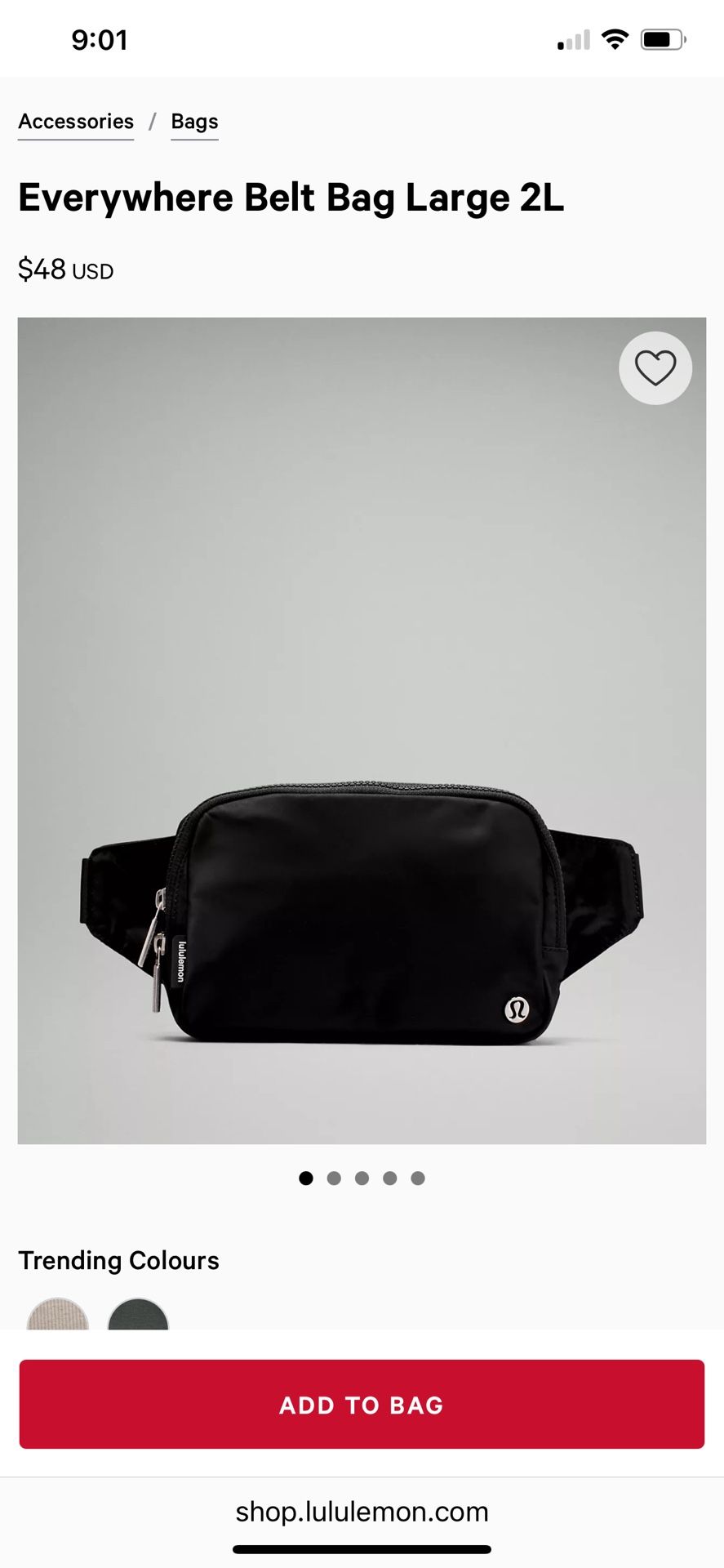 Lululemon Everywhere Belt Bag Large 2L NEW