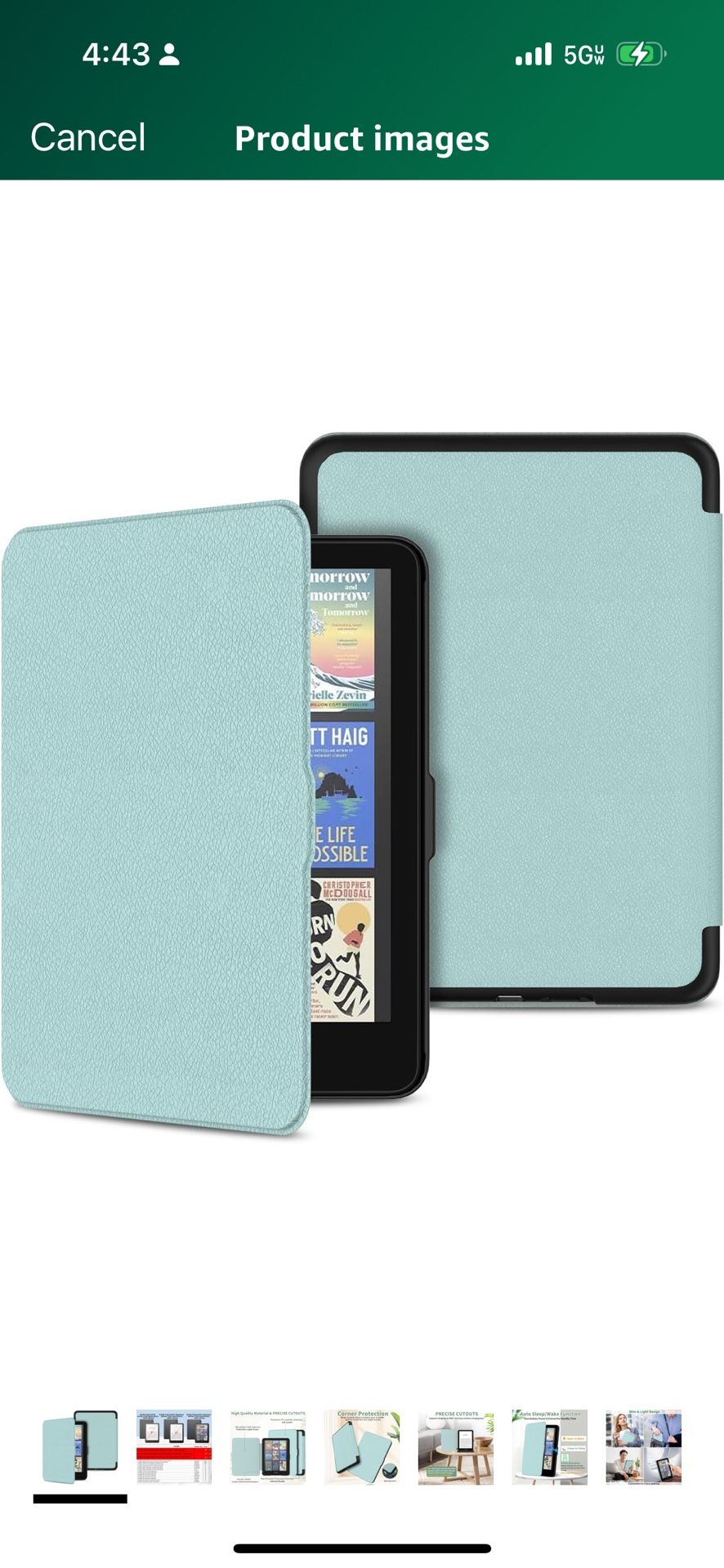 DICEKOO Case for 7" Kindle Colorsoft Signature Edition 1st Gen & Kindle Paperwhite Kids & Signature Edition 12th Gen 2024 Release,PU Leather Cover wit