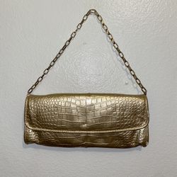 LOFT Gold Hand Bag Purse 
