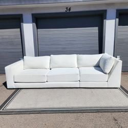 Crate and Barrel Cream Sectional Couch 