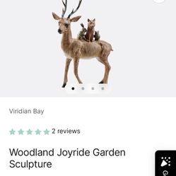 Viridian Bay - Deer Woodland Joyride Garden Sculpture