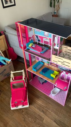 Dollhouse + Barbie Cars