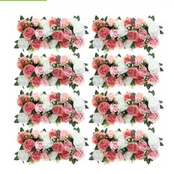 Thiccywoov Artificial Flower Panels Set Of 8