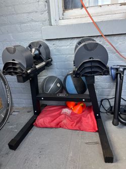 Nobul adjustable weight set w/ stand (50lbs)