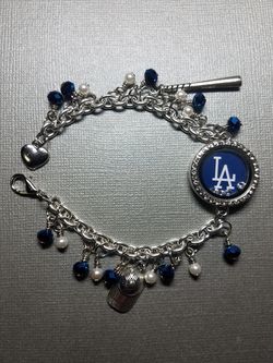 Los Angeles Dodgers Baseball Charm Bracelet