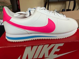 Nike Cortez White Pink Blue Sneakers size 7 Y