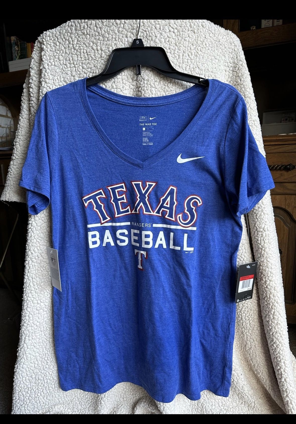 New Women’s Texas Rangers Nike Shirt Top Blue