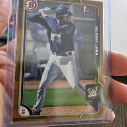 Gilber Lara 2015 Bowman Prospects Gold Serial Number 29/50 Rookie Baseball Card 