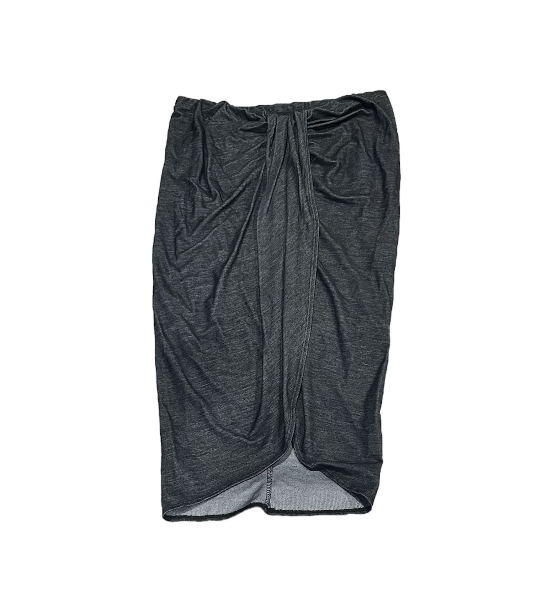 Like an Angel Women’s Stretch Bodycon Casual Midi Pencil Twist Skirt Gray Sz 3XL