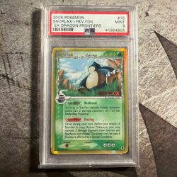 Pokemon Card - PSA 9 Snorlax 10/101 - Ex Dragon Frontiers Reverse Holo