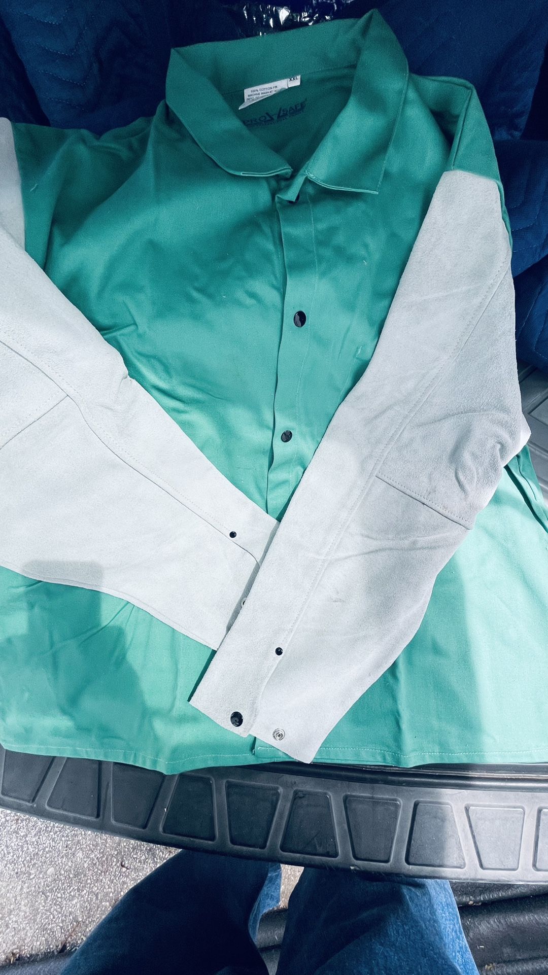 Welders Jacket Safety Shield and Gloves