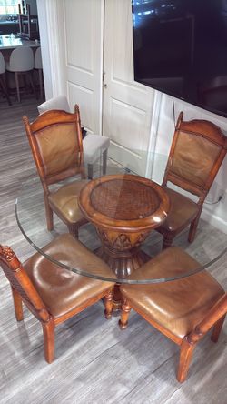 Glass table and chairs
