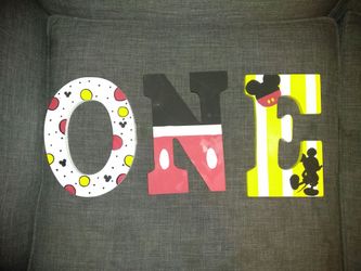 Mickey designed letters