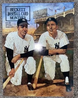 Beckett Baseball Card Monthly, June 1991, Issue #75 Gehrig Ruth DiMaggio Mantle
