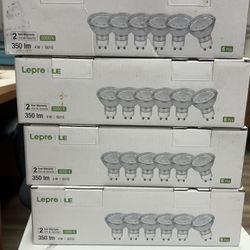 4 Boxes of Lepre GU10 LED Bulbs – 6 Bulbs per Box (24 Total)