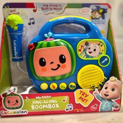 NEW - Cocomelon Sing-Along Boombox w/ Working Microphone 