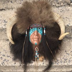 Indian Warrior Head Display 