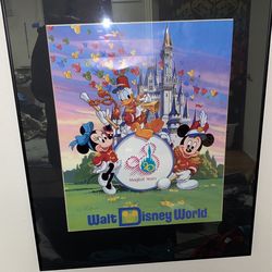 Vintage Mickey Mouse Framed Poster