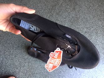 New black Vans flats shoes for women authentic low pro