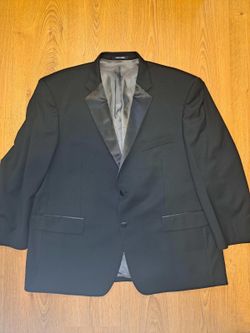 Jos A Bank Tuxedo Jacket Mens 46S Black Wool Double Vented