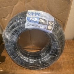 NM-B 6/2 Wire with Ground,50FT 6/2 6 Gauge Wire Copper 6 AWG 2 Conductor Non-Metallic Sheathed 6/2 W/G NMB Cable,Stranded Indoor Residential Electrica