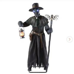 7 ft Animated LED Plague Doctor NIB In Hand