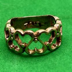 Ring Of Hearts 10k Rose gold Size 5 