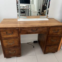 Real Wood Desk / Vanity