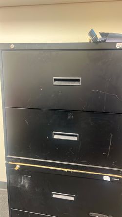 2 drawer black file cabinet