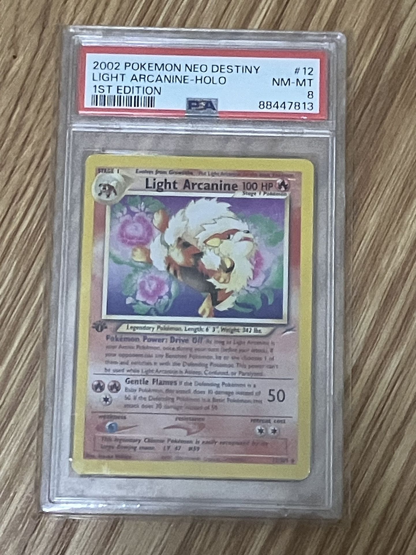 Light Arcanine 1st Ed PSA 8