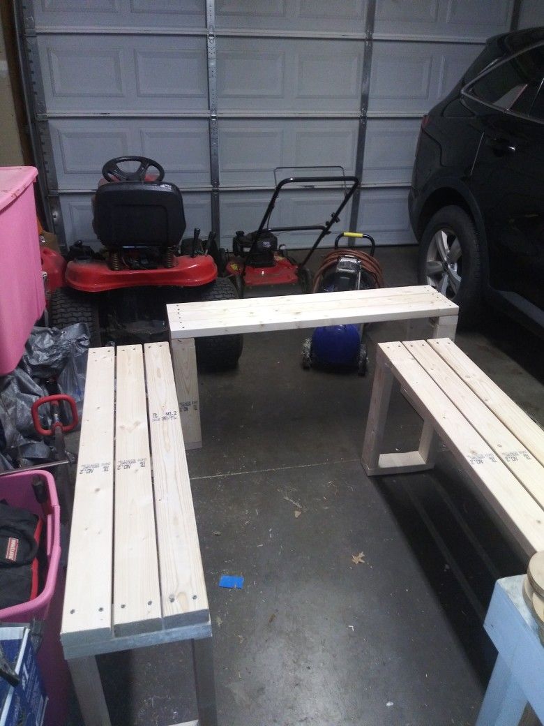 3 Benches 60 Dollars Eaxh Solid Wood