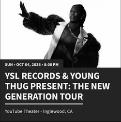 2 tickets to young thug with parking